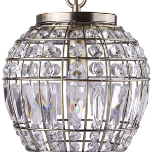 Sospensione Classico Ananas Acciaio Ottone Vetro 1 Luce E14