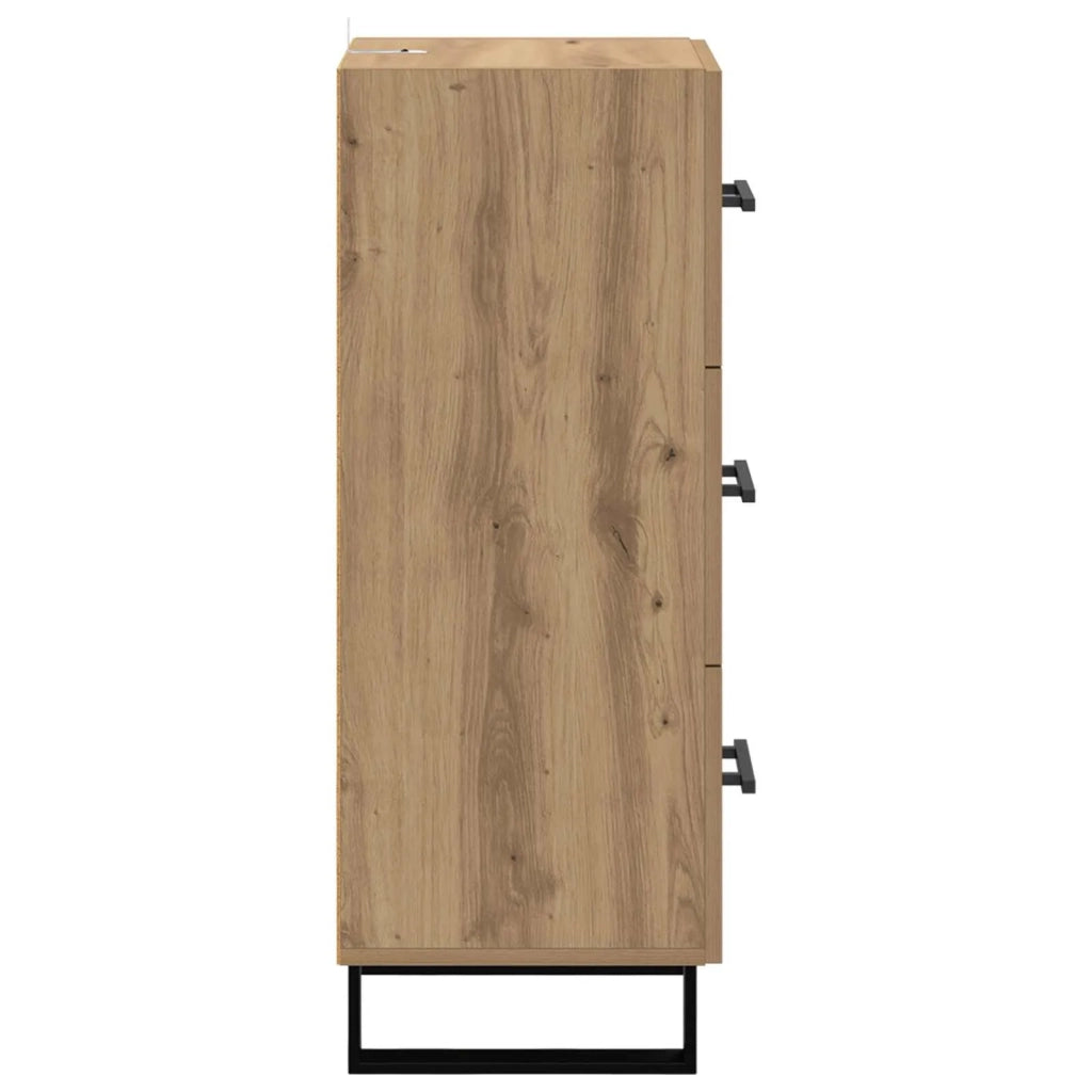 Credenza | Madia | Buffet da pranzo | Armadio da pranzo con cassetto Rovere artigianale 34,5 x 34 x 90 cm