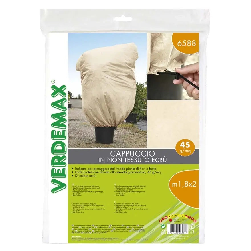 Cappuccio in TNT ecrù – 1,8 × 2 m – 45 g/m² – busta 1 pezzo