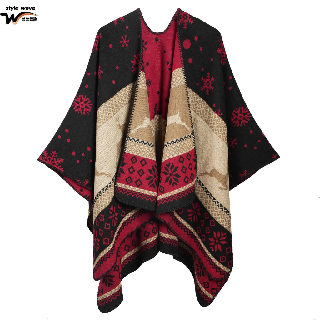 Abiti da donna con scialle, capispalla autunno/inverno, sciarpa, mantello e cappa nello Xinjiang, in Tibet e sulle coste
