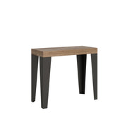 Consolle allungabile 90x40/196 cm Flaris Small Quercia Natura telaio Antracite