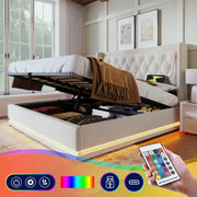 letto imbottito cotone beige 170 x 210 cm