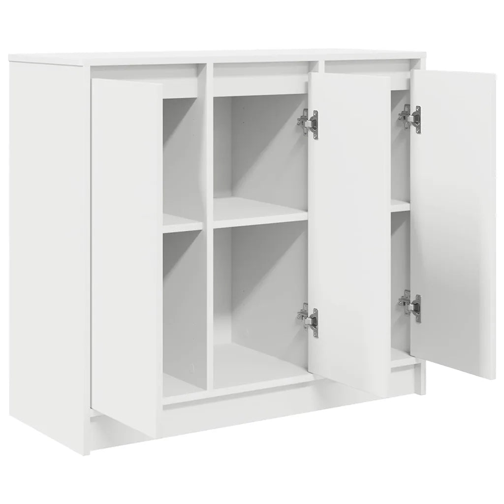 Credenza-Buffet-Armadio da cucina Bianca 85x34x76 cm in Legno Multistrato