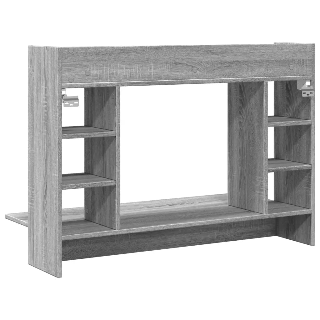 Scrivania a Parete Grigio Sonoma 105x48x75cm Legno Multistrato 847973