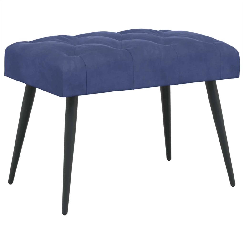 Panchina con bottoni imbottiti Blu Polizia 60 x 40 x 45 cm 42038555