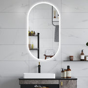 AICA Specchio da bagno 50 x 90 cm, dimmerabile，interruttore touch， Funzione Memoria, antiappannamento