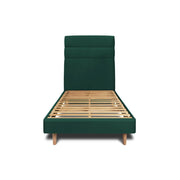 Letto 90x200 cm con testiera in linea - Tessuto velluto