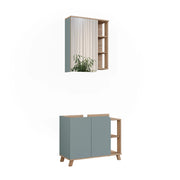 Vicco Set di mobili da bagno Sonoma/blu 2 parti