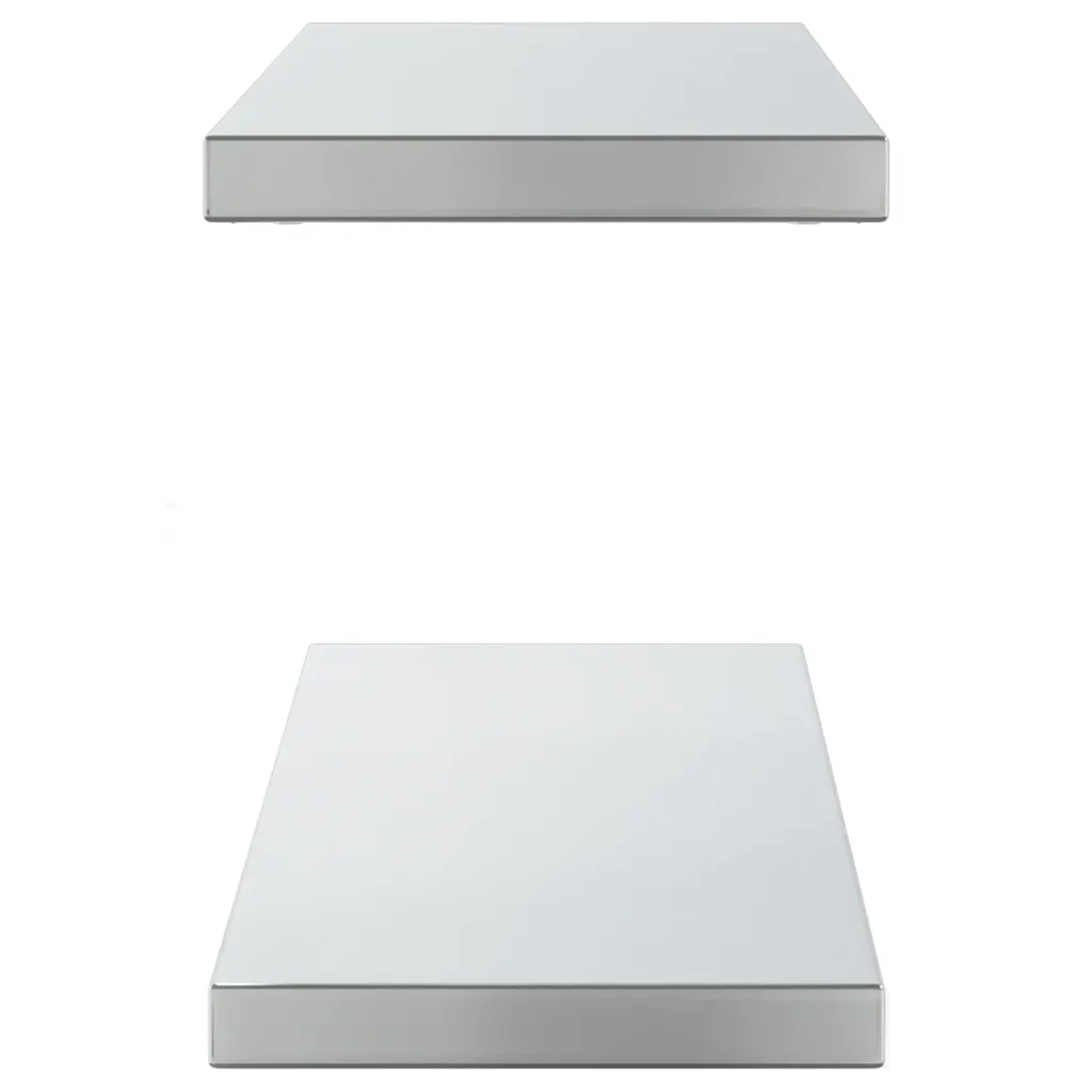 Mensole a Muro 2pz 100x23,5cm Argento in Acciaio Inossidabile 30280