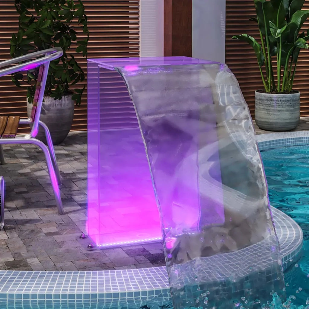 Fontana da Piscina con LED RGB in Acrilico 51 cm CFW5325190