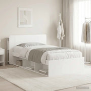 Telaio del letto con storage con testiera Bianco 90 x 200 cm 3433350