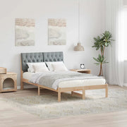 Letto con Testiera Rivestita-Struttura Letto con Testiera Marrone 120 x 190 cm 225064