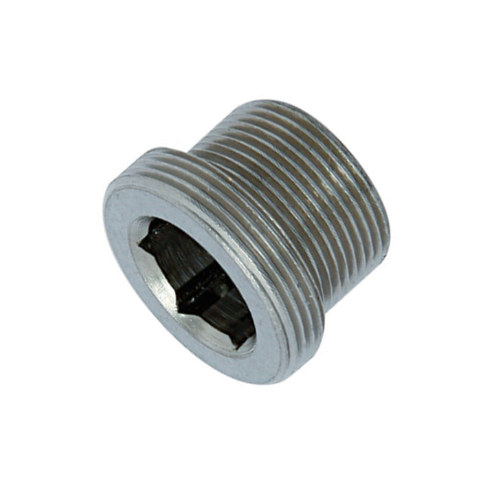 Riduzione ottone cromato con filetto incassato m 18/1 x m 22/1