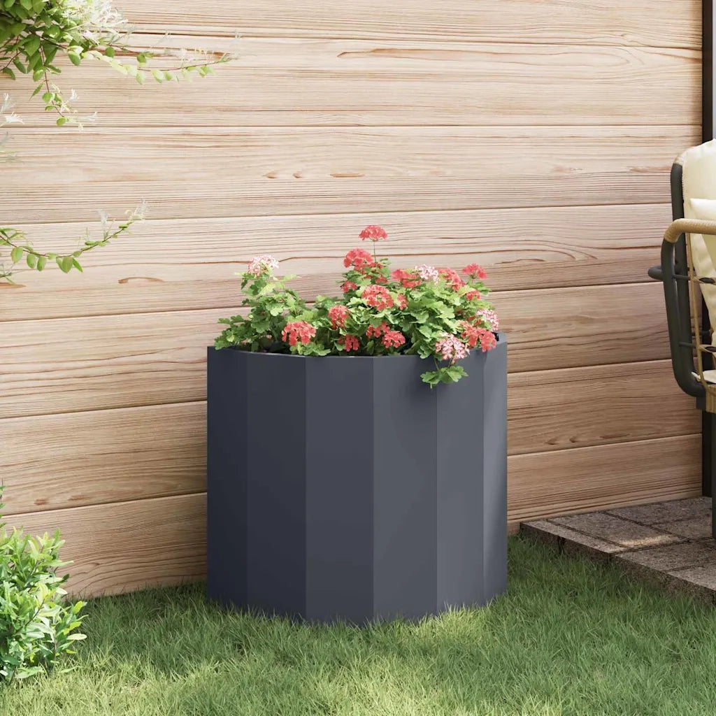 Fioriera Antracite 60 x 30 x 50 cm Acciaio 883719