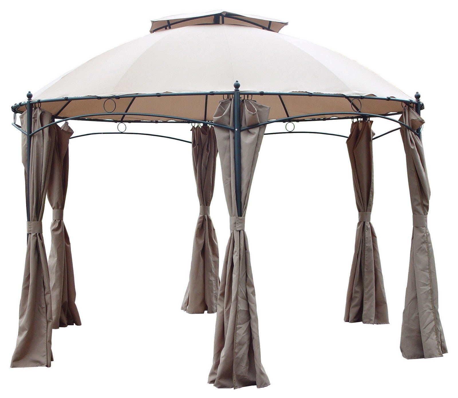 gazebo in alluminio"gotic"esagonale diametro cm 350x270h cod:ferx.39967