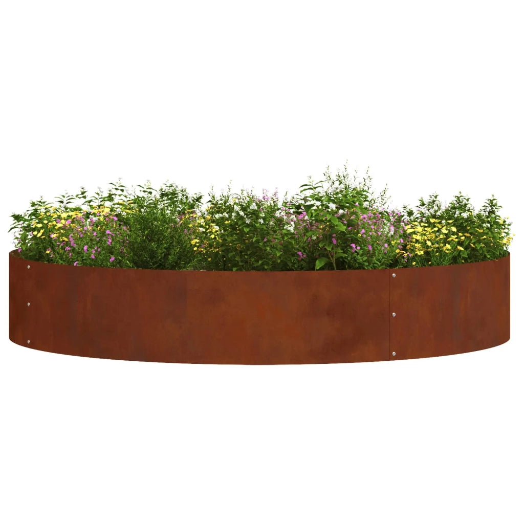 Anello per vaso 5 pz-Set di 5 Supporto per Vaso Marrone 120 x 120 x 20 cm Acciaio CorTen