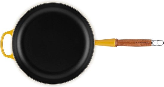Piastra da Cottura in Ottone con Maniglia in Legno 28 cm