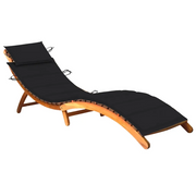Lettino Prendisole da Giardino con Cuscino Massello di Acacia cod mxl 34527