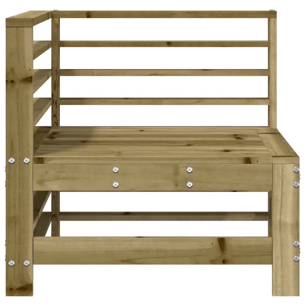 Divano Angolare da Giardino in Legno di Pino Impregnatocod mxl 108798