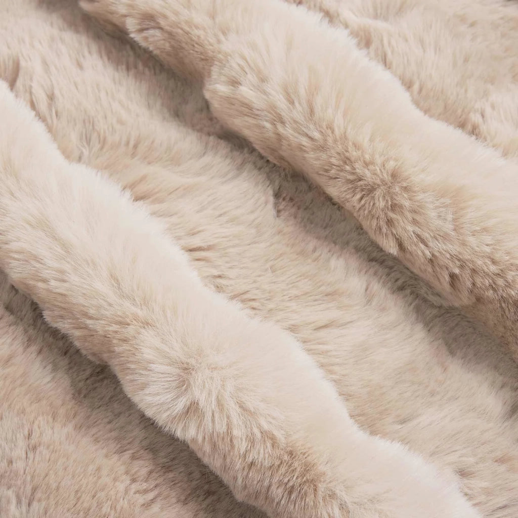 Coperta antiscivolo in sintetica di coniglio Olite 4 pcs Beige 42021791