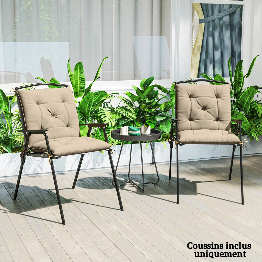 Cuscini per Sedie da Giardino ¨C Zephmum ¨C Beige 98x50x8 cm