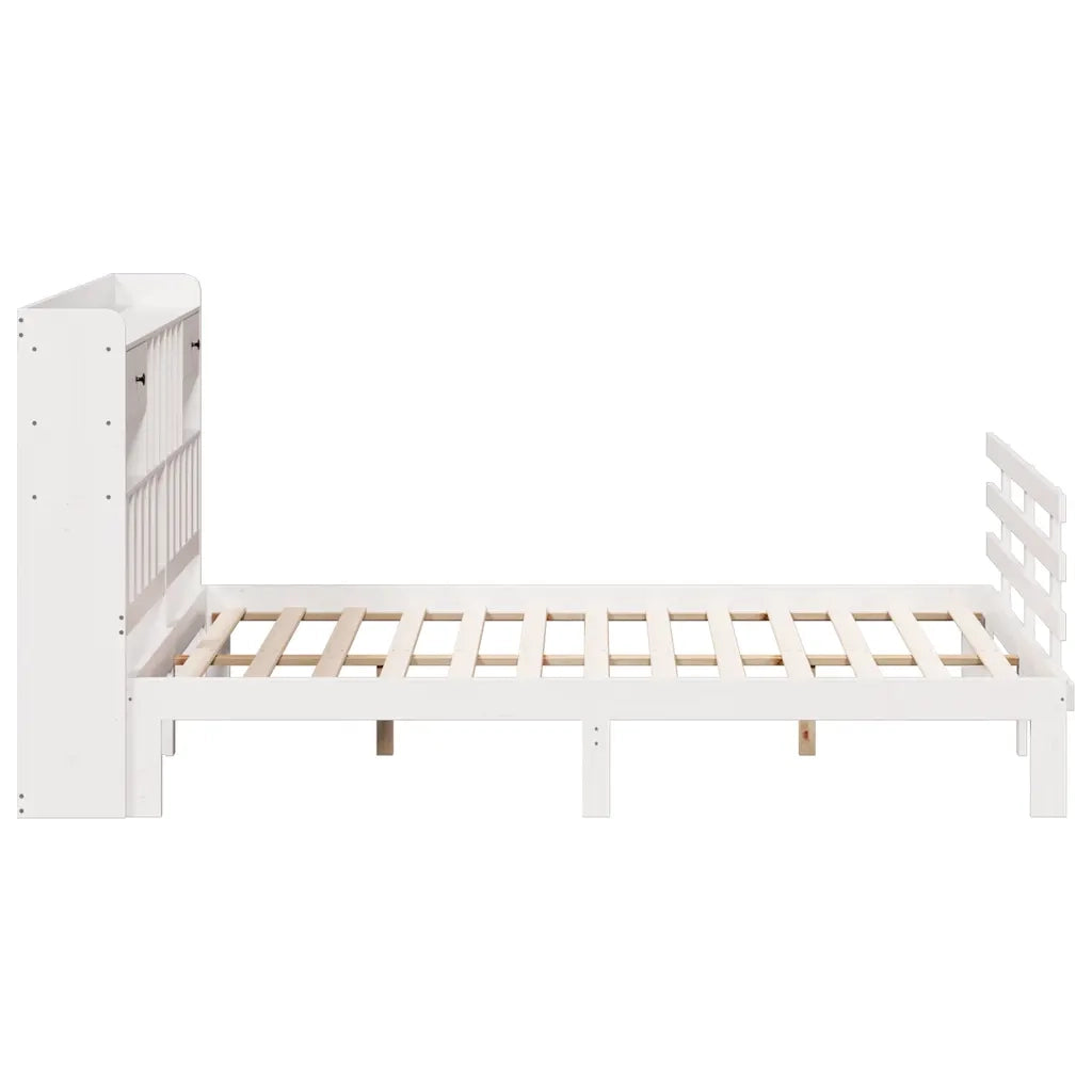 Giroletto con Libreria senza Materasso-Struttura Letto con contenitore 180x200 cm in Legno Pino 412917