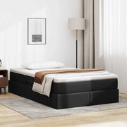 Letto con contenitore e materasso Nero 120 x 200 cm