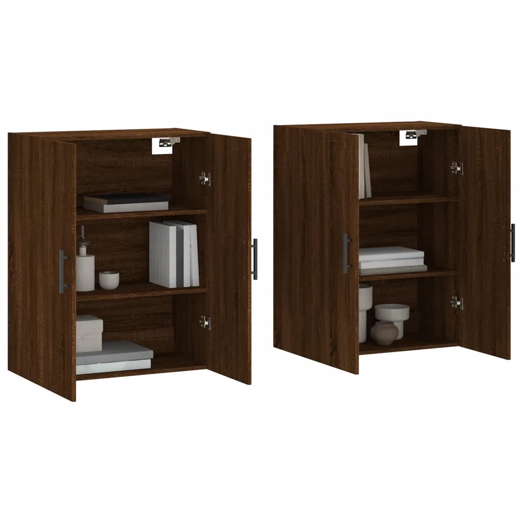 Mobili a Parete 2 pz Rovere Marrone 69,5x34x90 cm 3195650