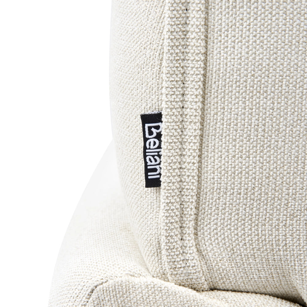 Poltrona Beige chiaro Tessuto poliestere idrorepellente Gambe in legno di gomma Arredamento minimalista retrò per il soggiorno