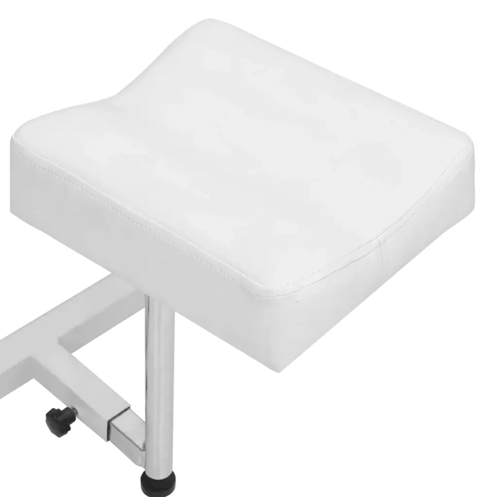 Poltrona Massaggio e Poggiapiedi Bianca 127x60x98 cm Similpelle 110257