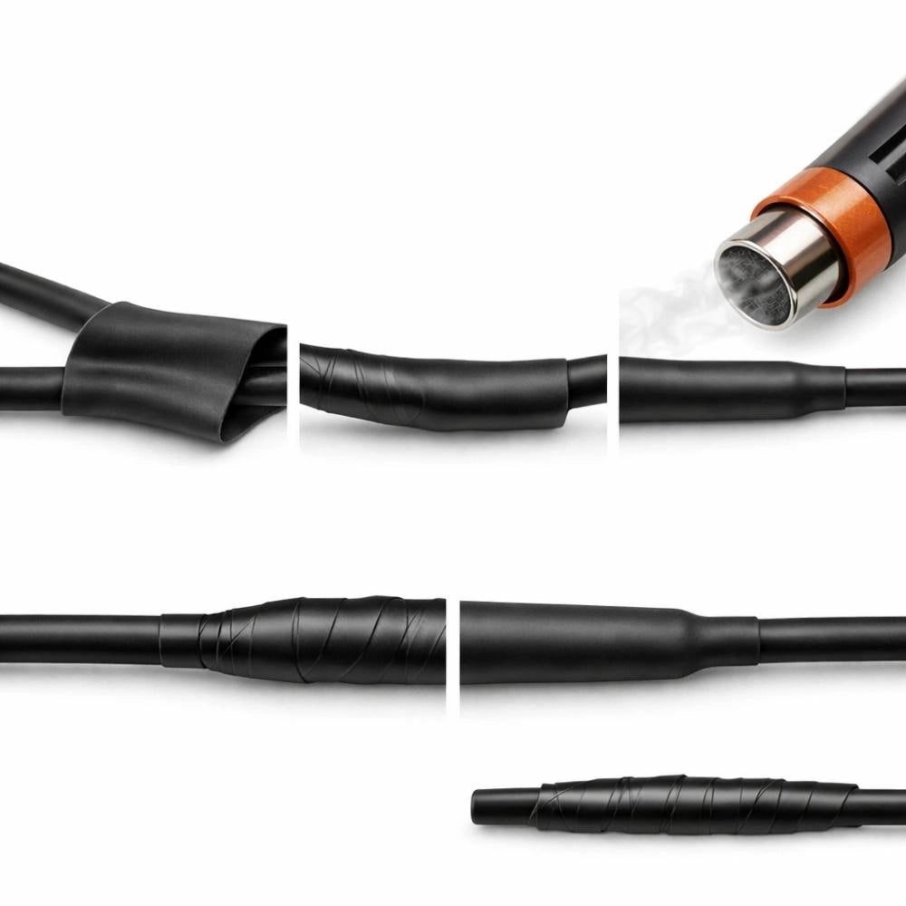 Raytech rgpo-b guaina termorestringente nera 1,2 m poliolefina reticolata *** diametro 2,4 millimetri, confezione 1
