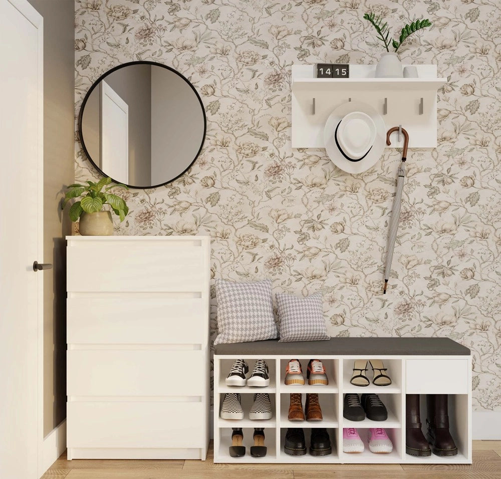 Scarpiera buty otwarta tallin bianco per ingresso