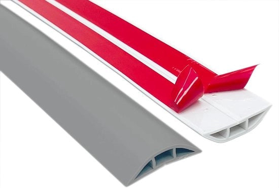 Cavo in PVC autoadesivo per protezione cavi - ponte cavo per tutti i cavi - grigio 3 m