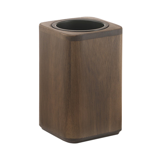 Portaspazzolini d'appoggio in bambù 3998 Gedy serie DAFNE Noce