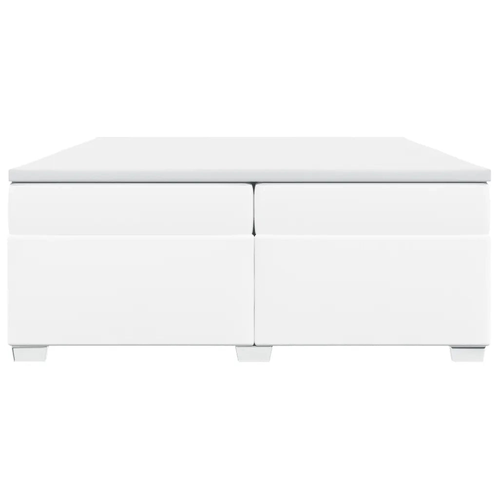 Giroletto a Molle con Materasso Bianco 200x200cm in Similpelle 3285226