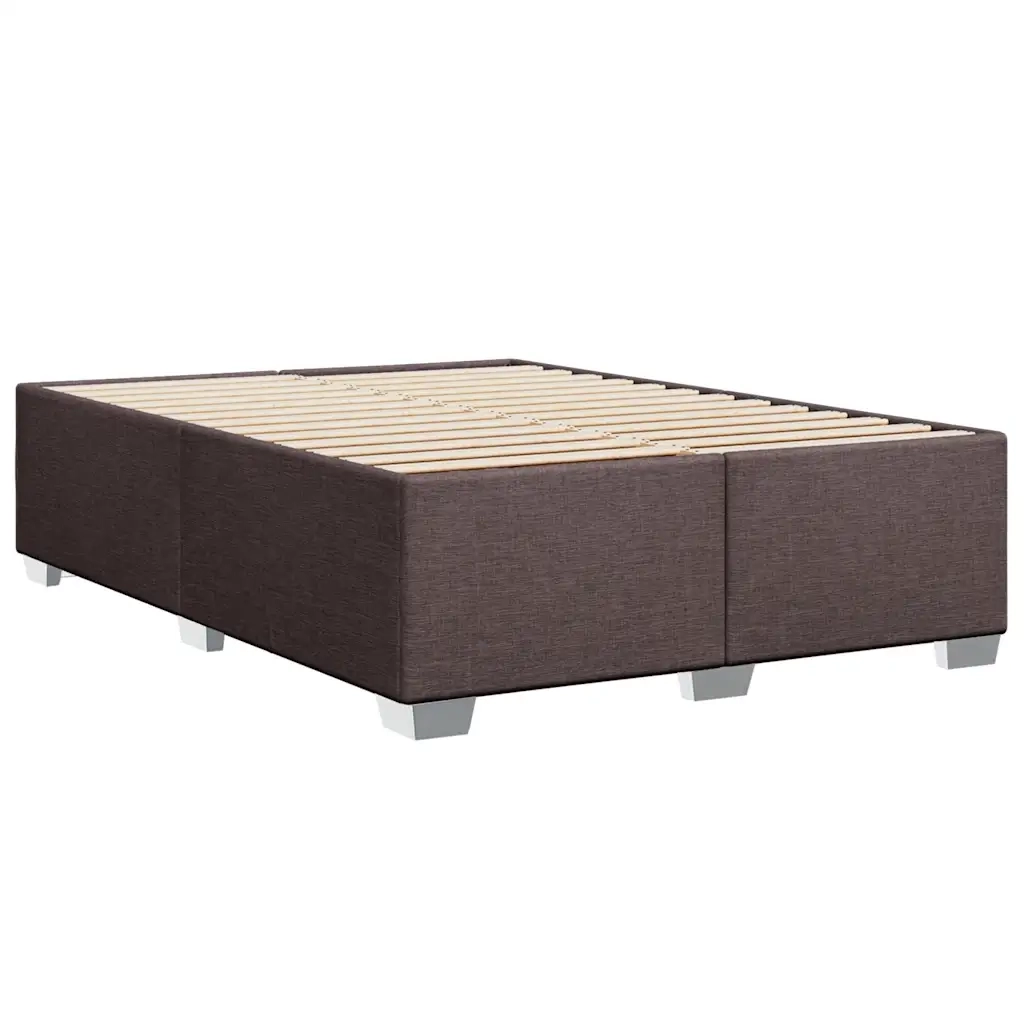 Giroletto a Molle con Materasso Marrone Scuro 160x200cm Tessuto 3285935