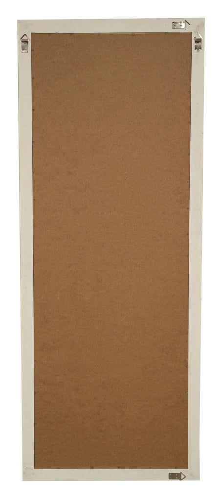Biscottini Specchio Specchiera da parete e appendere verticale/orizzontale L72xPR4xH180 cm finitura bianco anticato