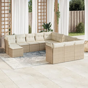 Set Divani da Giardino 12 pz con Cuscini Beige in Polyrattancod mxl 113512