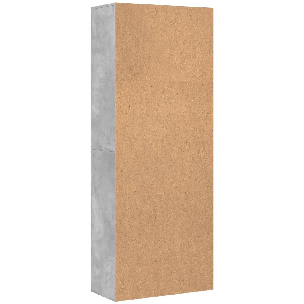 vidaXL Credenza Grigio Cemento 70x35x180 cm in Legno Multistrato