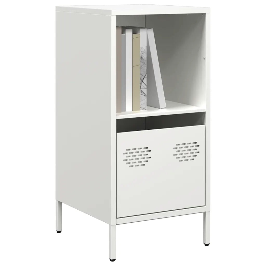 Credenza-Buffet-Armadio da cucina Bianca 35x39x73,5 cm in Acciaio Laminato a Freddo 561589