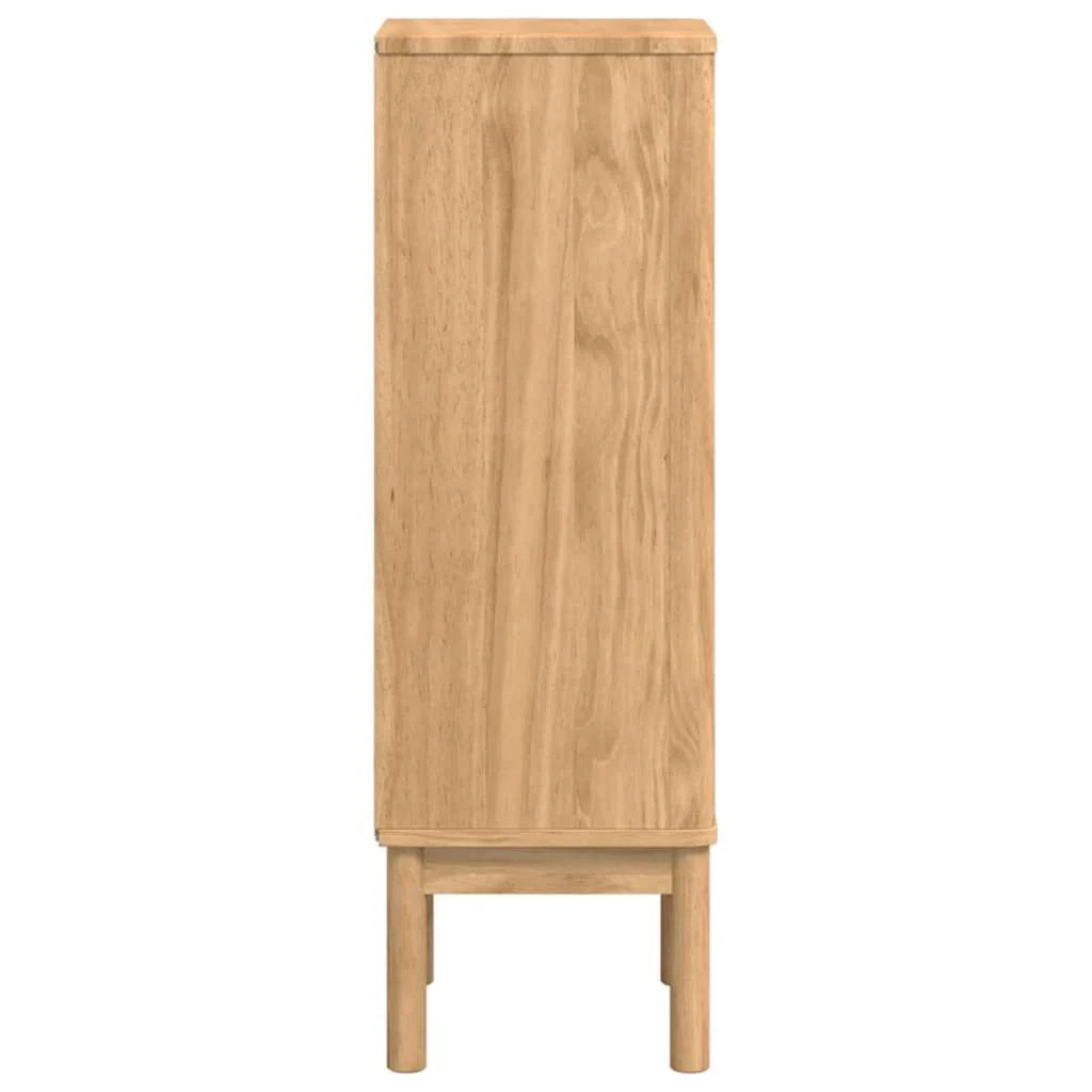 Mobiletto da bagno moderno con ripiano regolabile 35 x 30 x 90 cm pino massello marrone 02_0058949
