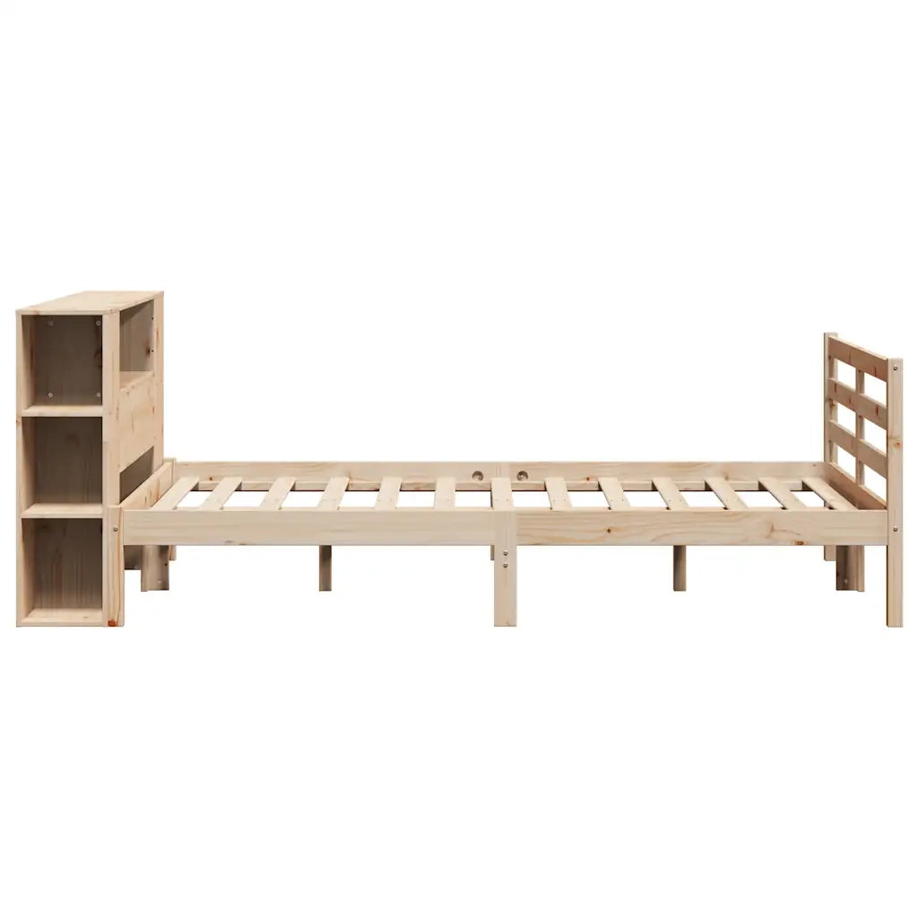 Letto Libreria senza Materasso 135x190 cm in Legno di Pino 3321846