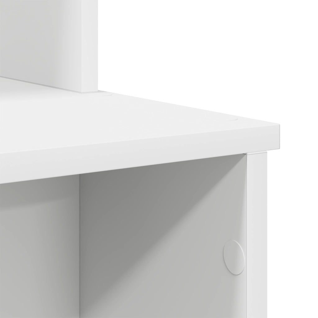 Scrivania con storage Bianca 120,5x44x88,5 cm Legno ingegnerizzato