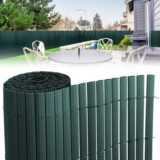 Schermo per giardino in PVC da 0,9x5m per privacy - separazione per giardino e schermo per balcone da 0,9x5m in verde