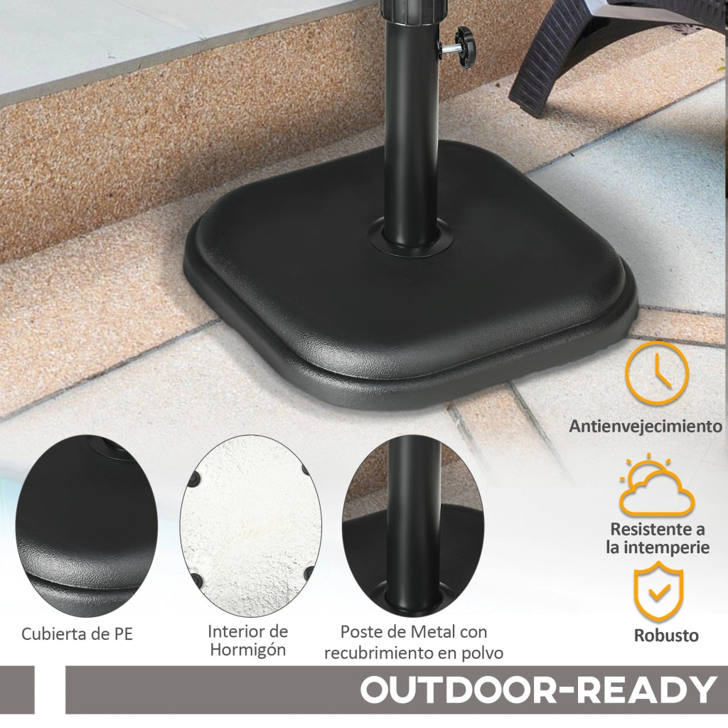 Base per Ombrellone da Giardino 11 kg ¨C Zephmum ¨C Grigio 36x36x31 cm