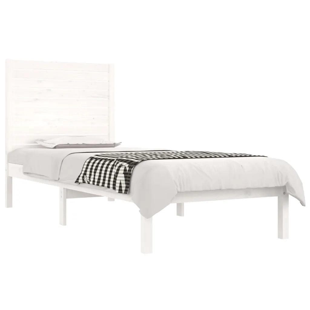 Giroletto Bianco in Legno Massello 75x190 cm Small Single 3104569