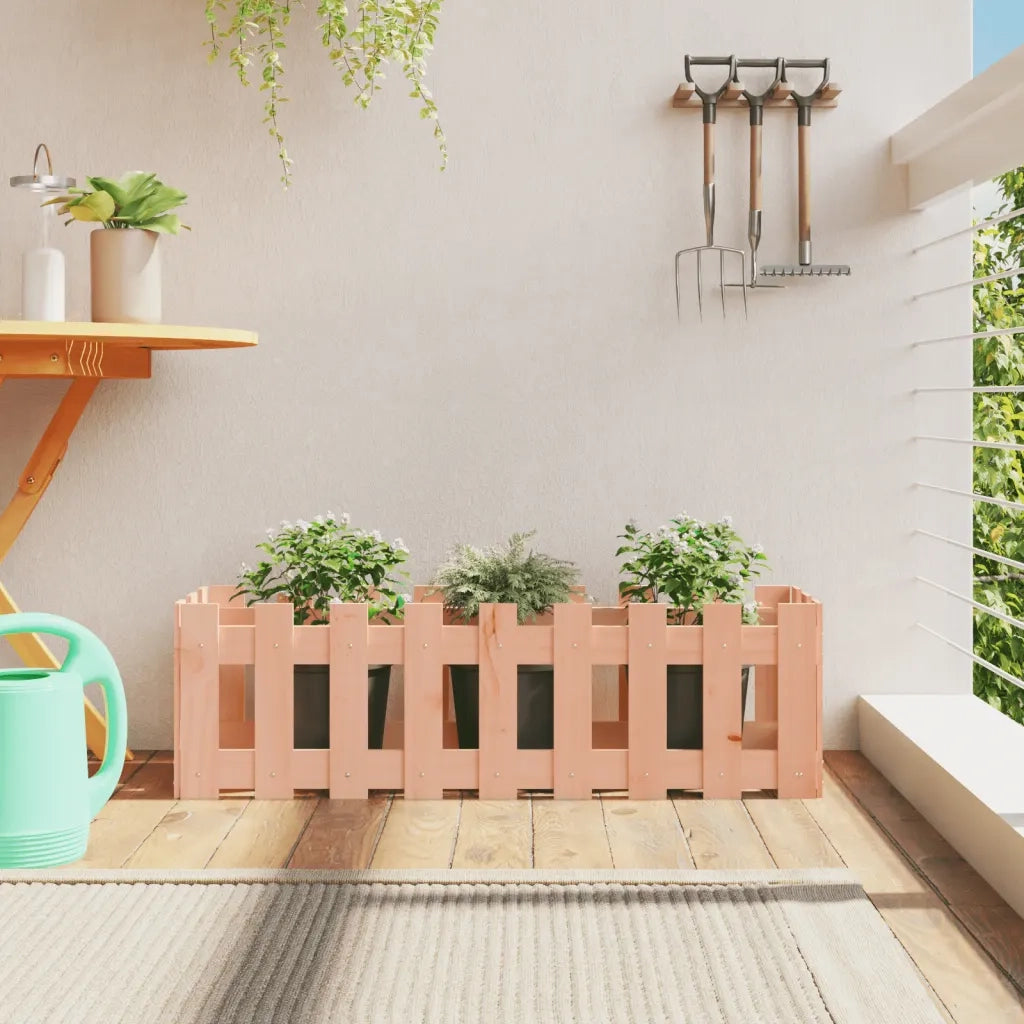 Fioriera Rialzata Giardino Recinzione 100x30x30cm Legno Douglas 832475