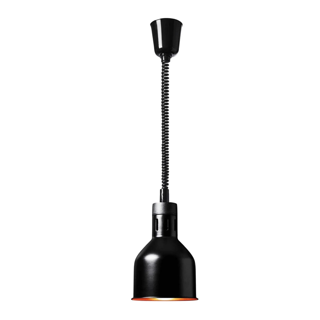 Scaldavivande/scaldapiatti per cucina/catering (materiale: acciaio attacco: E27 (max. 250 watt) finitura: nero opaco altezza regolabile) 14_0004321