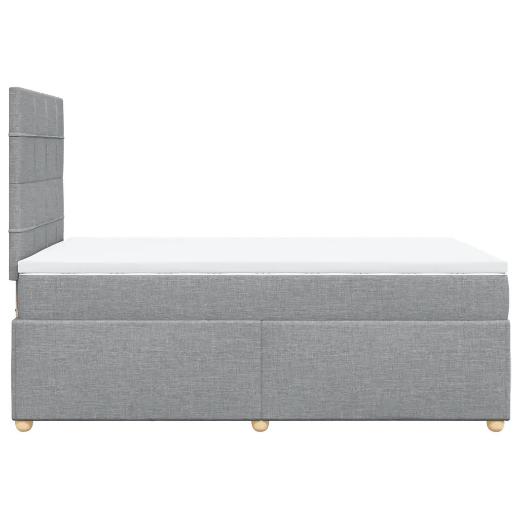 Giroletto a Molle con Materasso Grigio Chiaro 120x200cm Tessuto