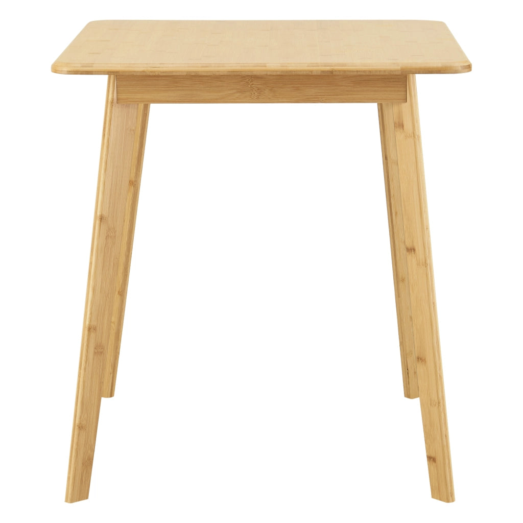 Tavolo da Sala Pranzo 'Närpes' con Piano Quadrato a 2 Posti di Seduta - Bambù - color Naturale [en.casa]